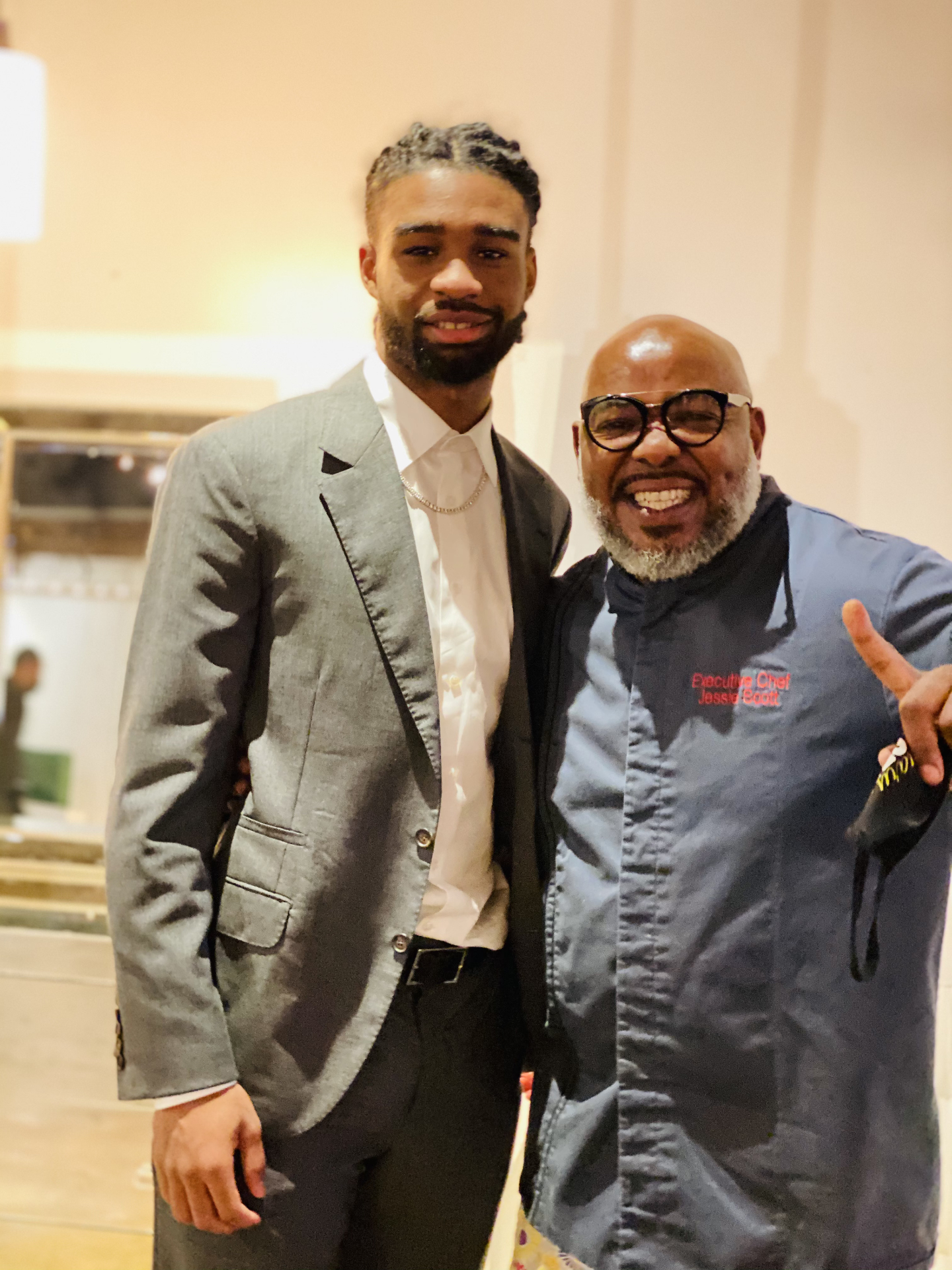 Chef Jessie with a professional athlete client